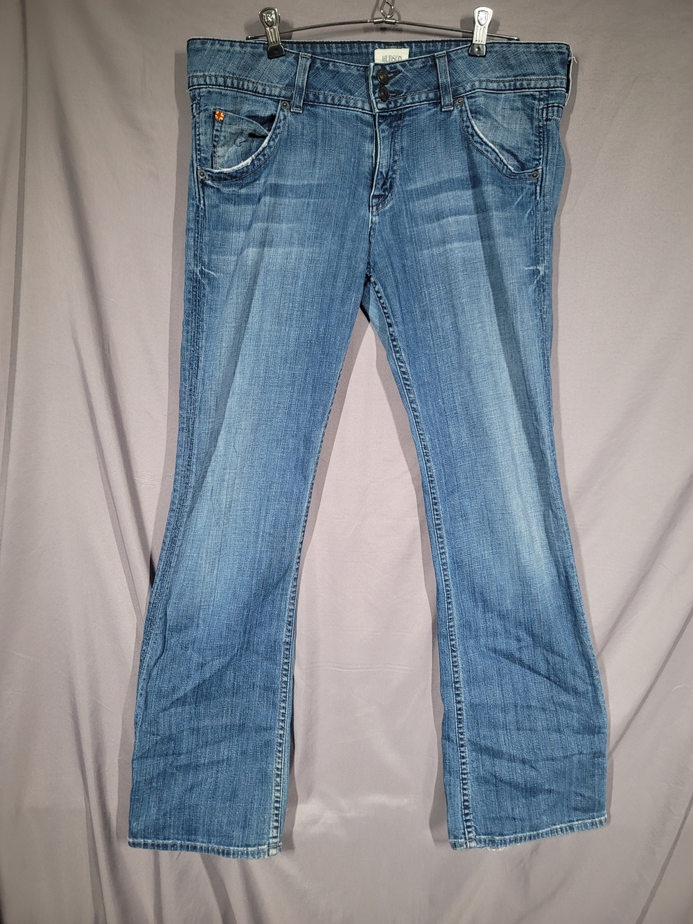 Hudson Signature Bootcut Jeans Womens Made in USA Light Wash Premium Denim